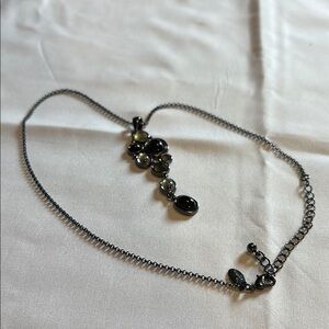 Elegant Black and Silver Pendant Necklace
